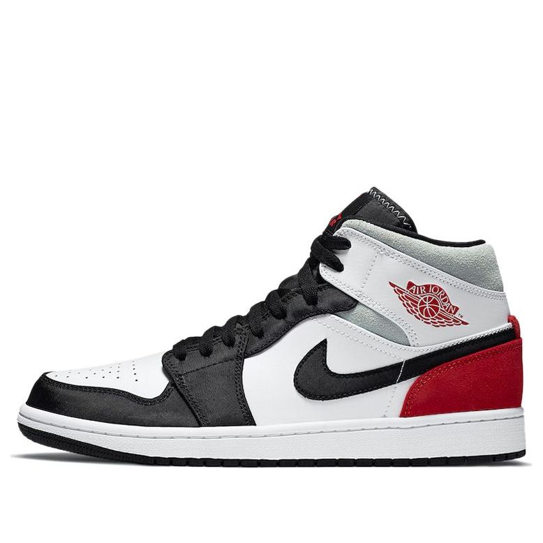 Air Jordan 1 Mid SE 'Red Black Toe'  852542-100 Signature Shoe