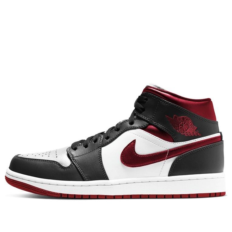 Air Jordan 1 Mid 'Black White Gym Red'  554724-122 Iconic Trainers